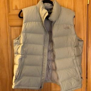 The north face grey puffer vest